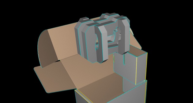 3D render of component packaging design.